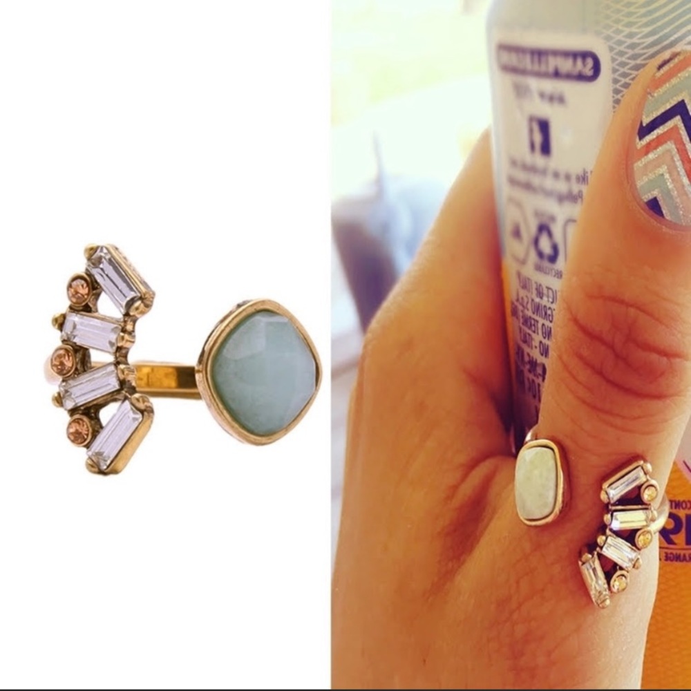 Stone crystal statement ring
